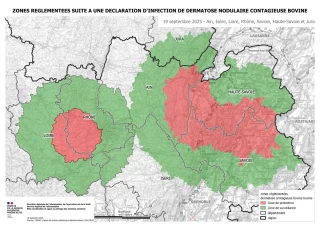 Deux zones réglementées sur le territoire