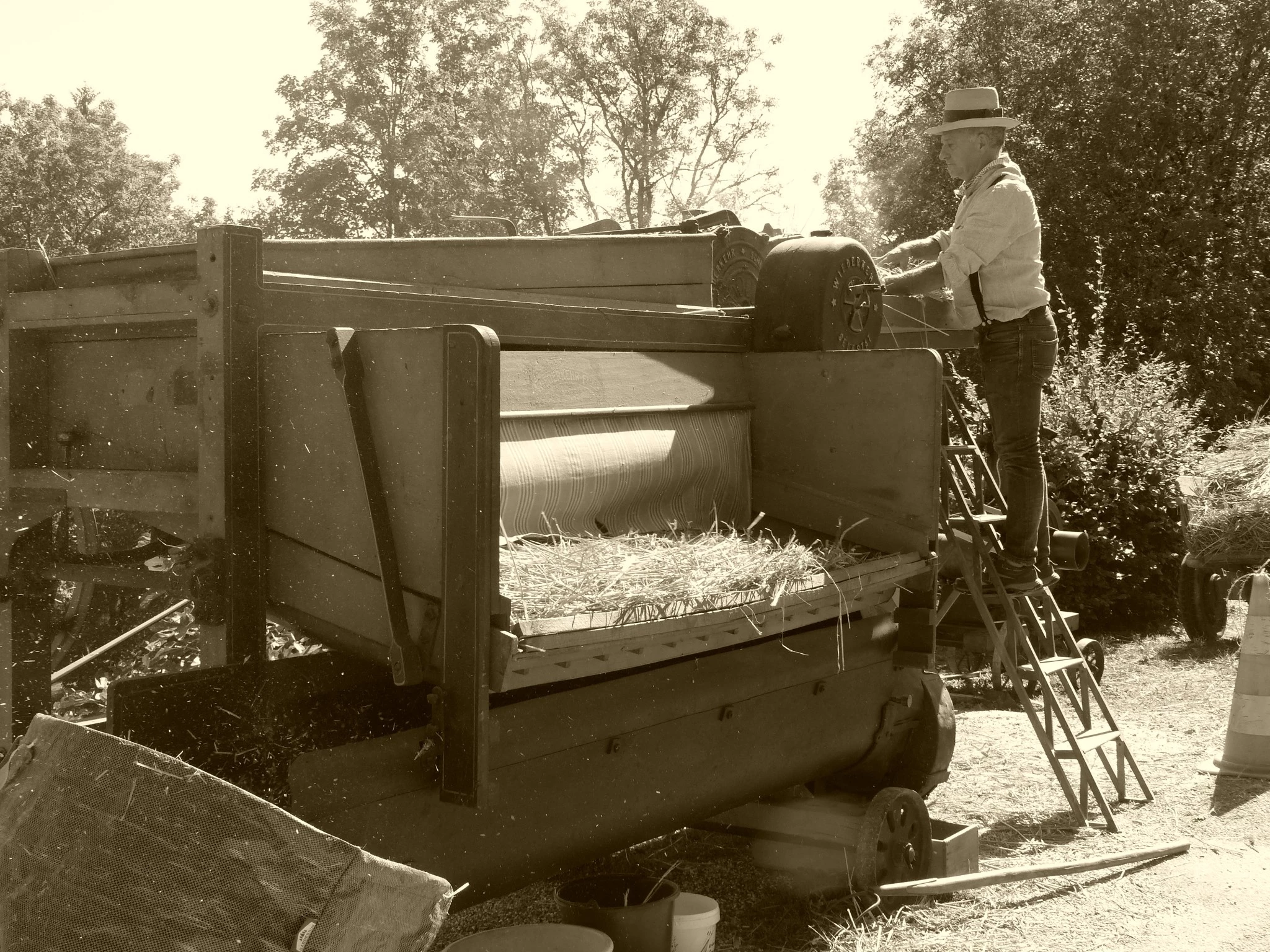 Battage à l’ancienne 