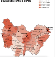 Les terres et prés de BFC sont les moins chers  de France