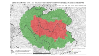 9 communes du sud Jura passent en zone réglementée
